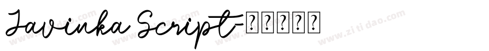 Javinka Script字体转换